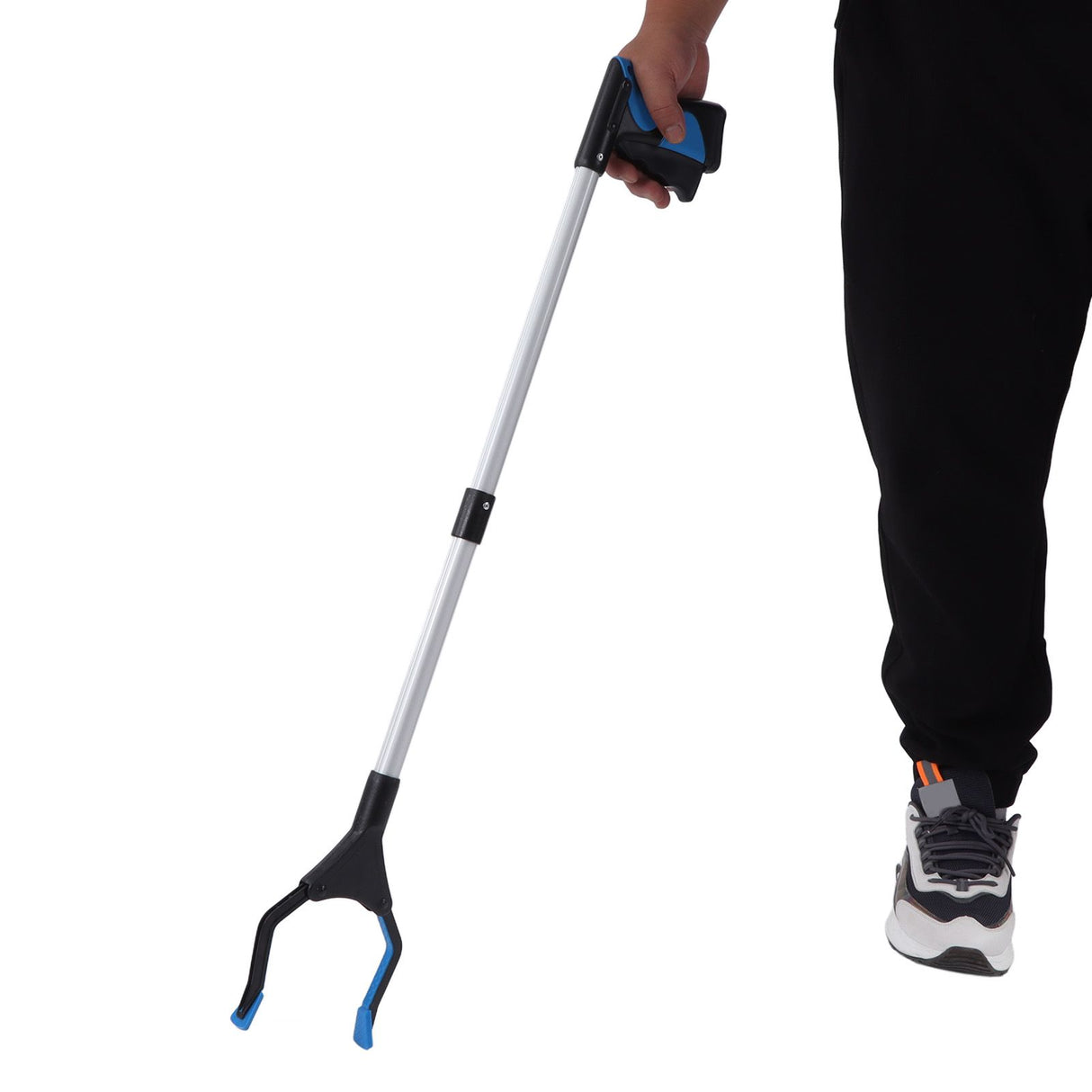 Trash Grabber Aluminum Alloy ABS Material Folding Design Lightweight Portable Blue Black Labor Saving Picker