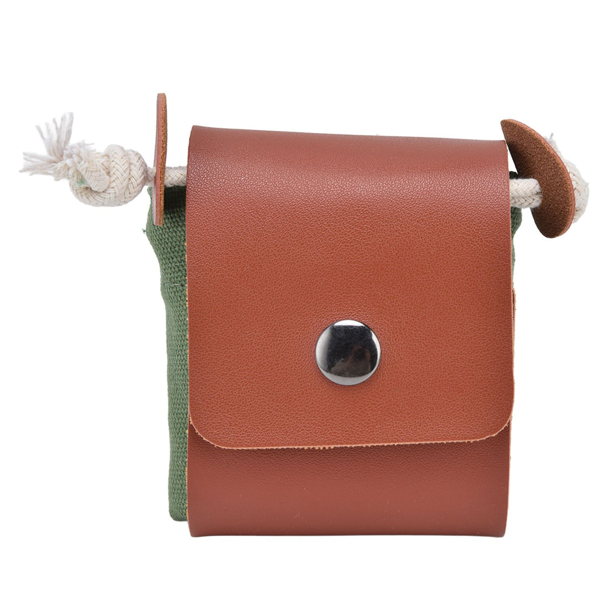 Fruit Picking Bag Waist Hanging Canvas Material PU Style Folded Save Space Belt Foraging BagMilitary Green