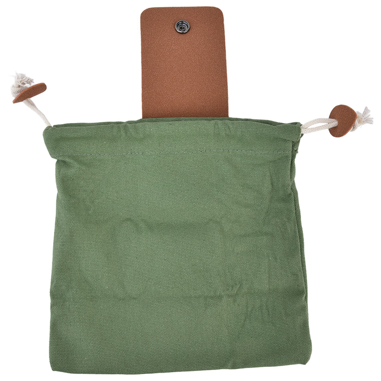 Fruit Picking Bag Waist Hanging Canvas Material PU Style Folded Save Space Belt Foraging BagMilitary Green