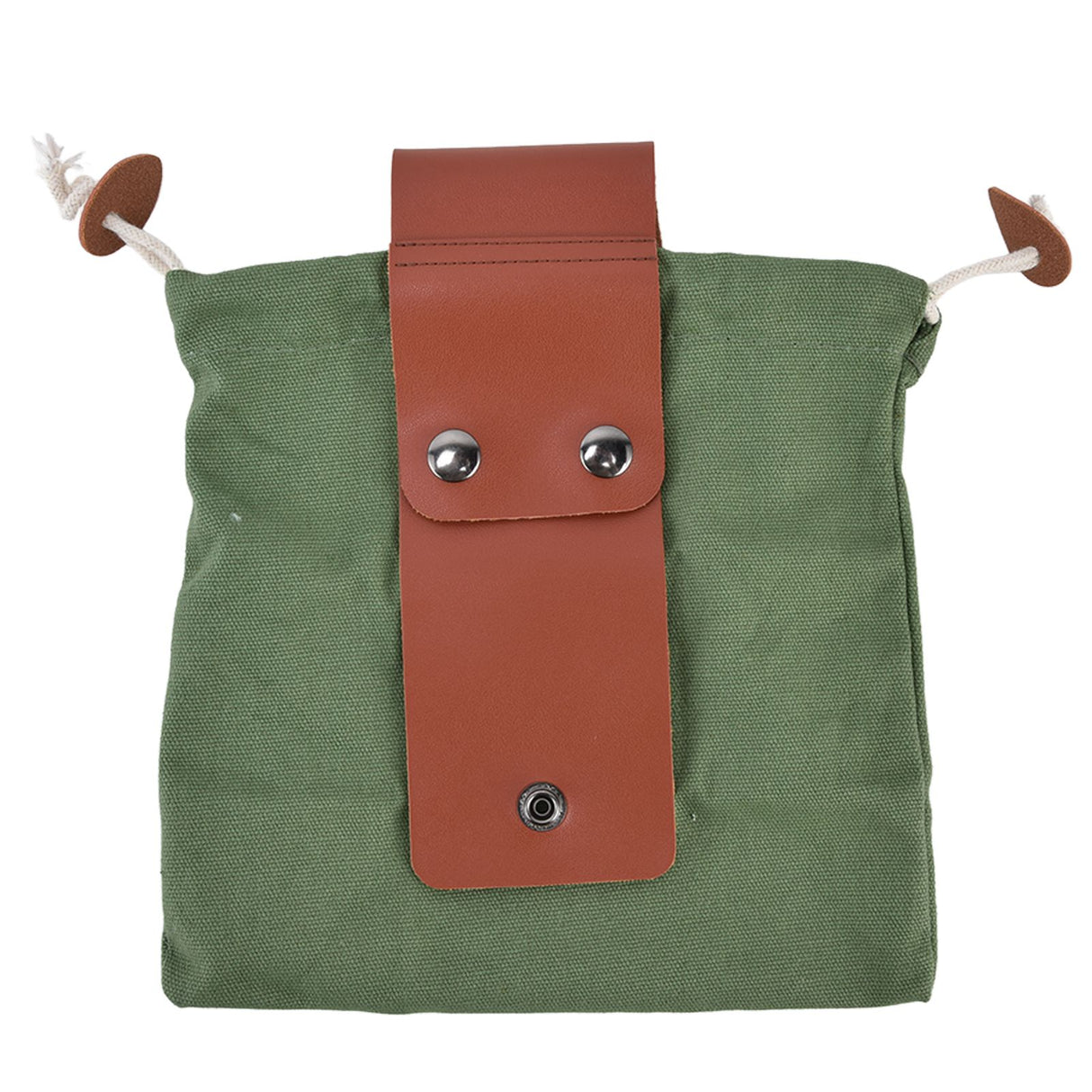 Fruit Picking Bag Waist Hanging Canvas Material PU Style Folded Save Space Belt Foraging BagMilitary Green
