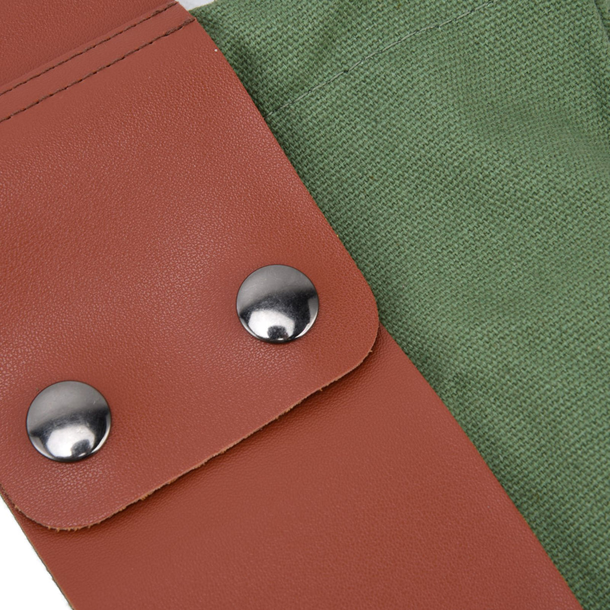 Fruit Picking Bag Waist Hanging Canvas Material PU Style Folded Save Space Belt Foraging BagMilitary Green