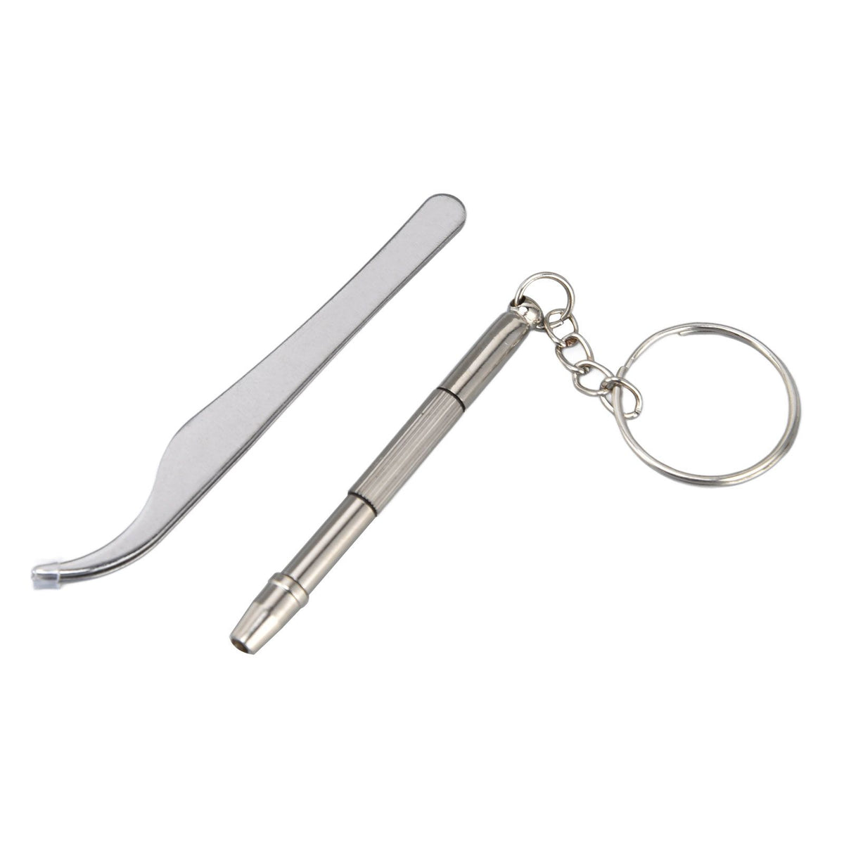 Glasses Repair Kit Eyeglass Screws Set with Nut Screwdriver Tweezer for Cellphone Tablet Watch Clock Glasses