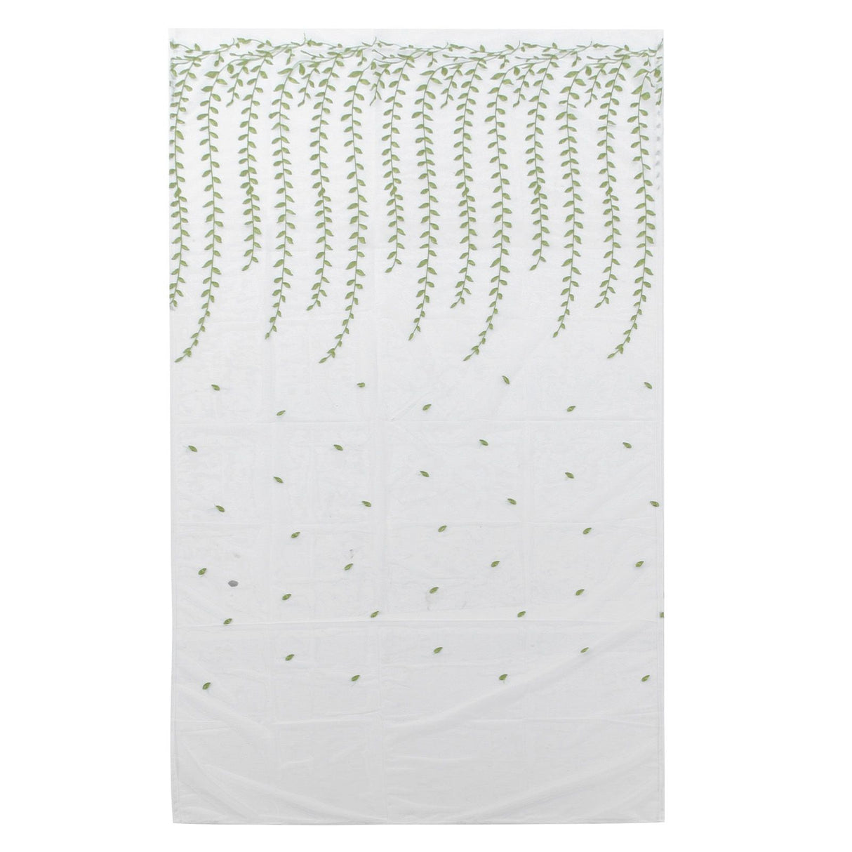 1x2.5m Green Willow Leaves Printed Modern Tulle Curtains Window Voile Curtain for Living Room Bedroom