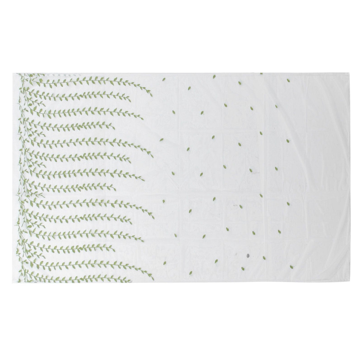 1x2.5m Green Willow Leaves Printed Modern Tulle Curtains Window Voile Curtain for Living Room Bedroom