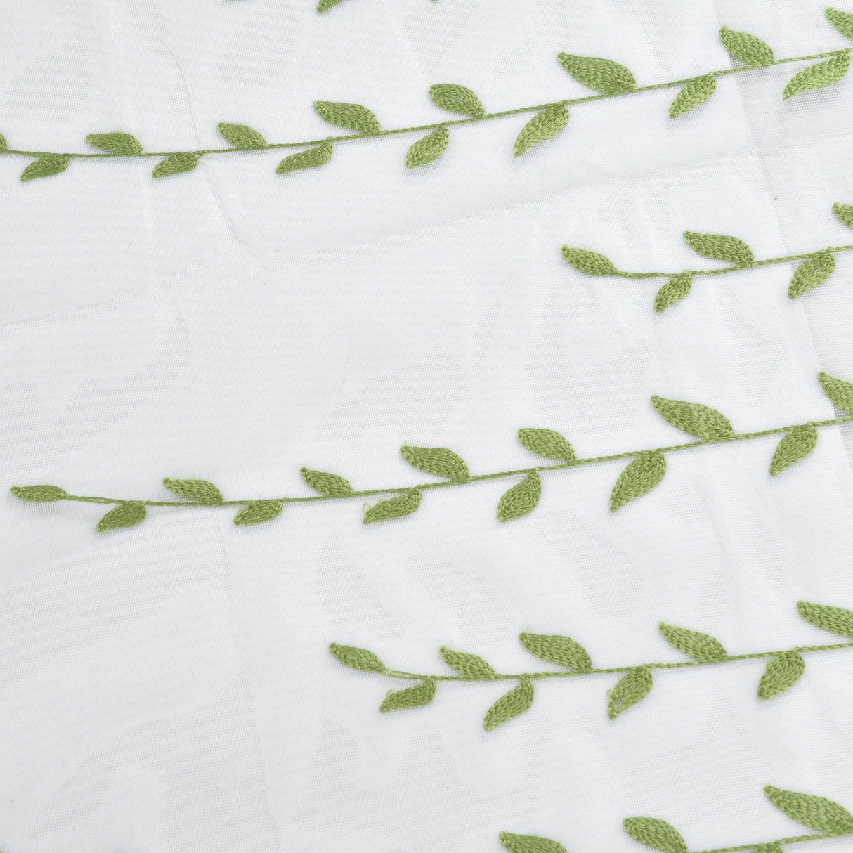 1x2.5m Green Willow Leaves Printed Modern Tulle Curtains Window Voile Curtain for Living Room Bedroom