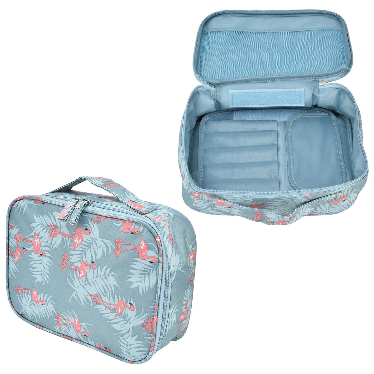 Toiletry Bag Durable Waterproof Nylon Portable Multifunctional Fashionable Design Large Capacity Travel Toiletry BagFlamingo