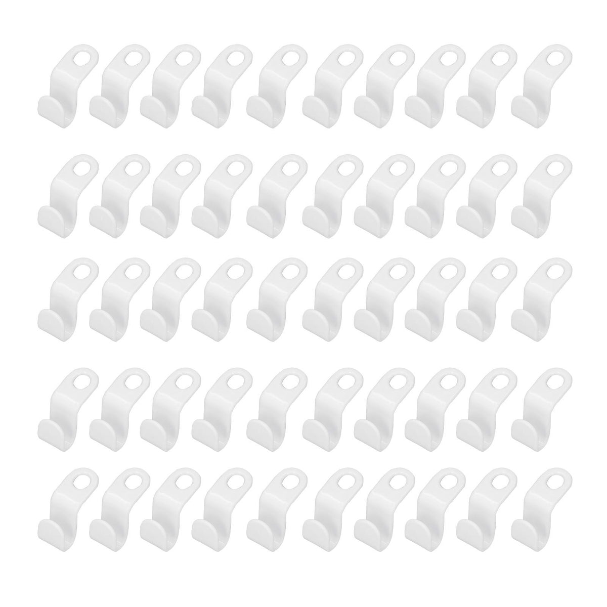 50Pcs Clothes Hanger Hook Strong Odorless Light Weight White Thickened Hanger Connection Hook
