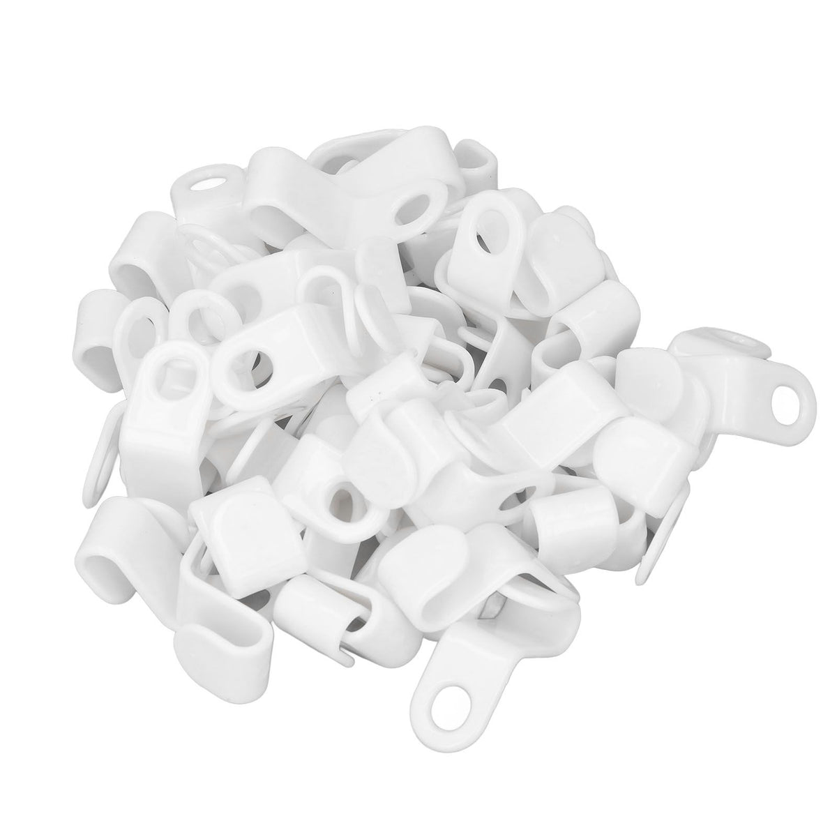 50Pcs Clothes Hanger Hook Strong Odorless Light Weight White Thickened Hanger Connection Hook