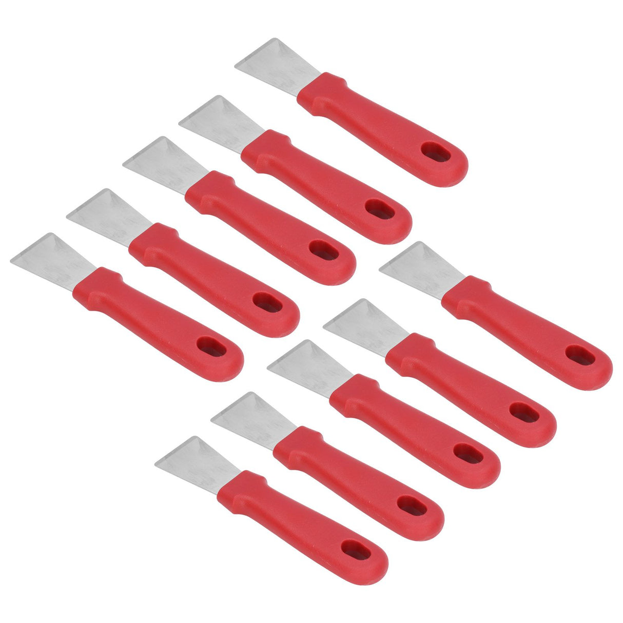 10Pcs Putty Knife Sturdy Durable Stainless Steel Ergonomic Design Nonslip Handle Wide Application Bench Scraper