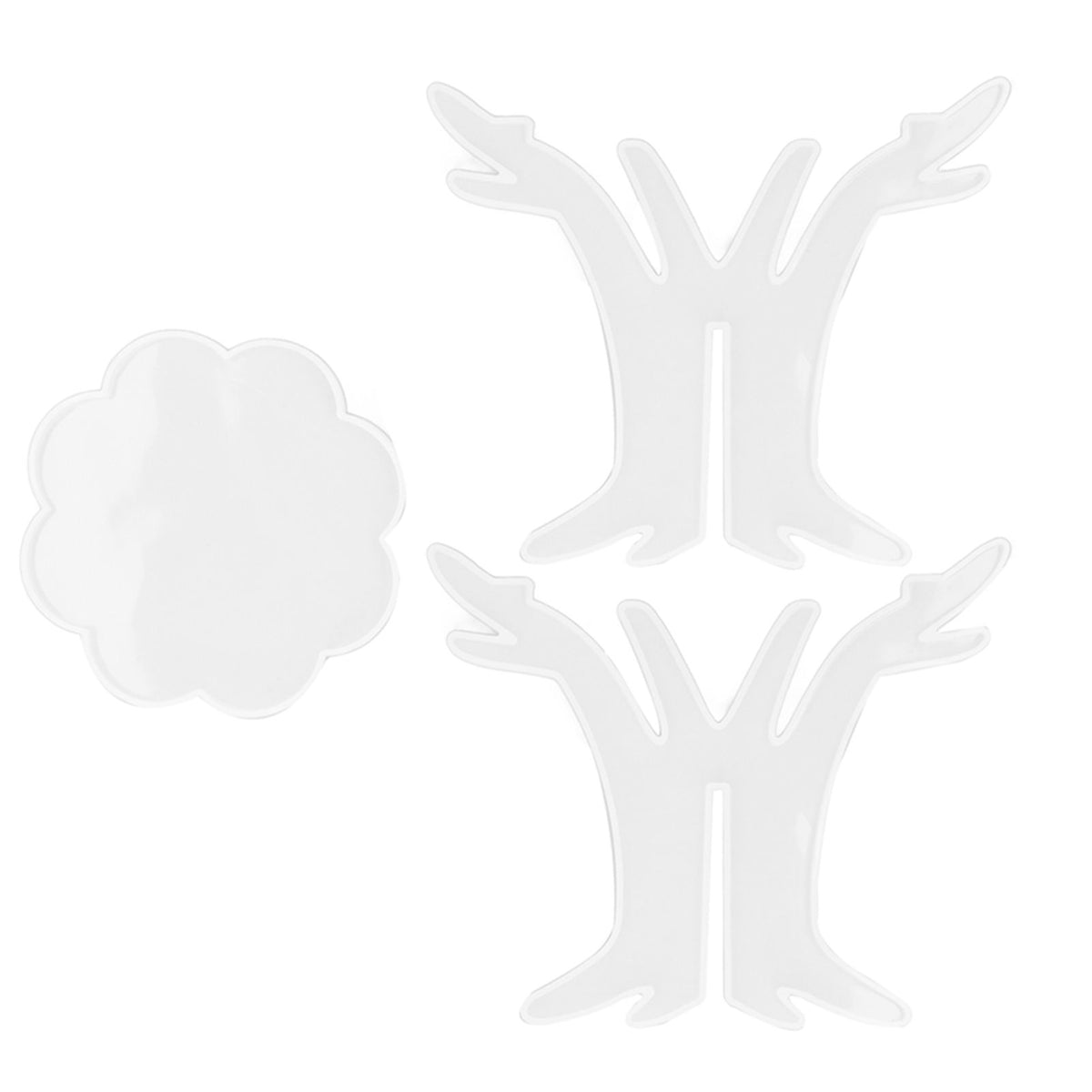 3Pcs DIY Flower Pot Shelf Mold Easy Demoulding Soft Good Toughness Irregular Branches Flower Pot Shelf Mold for DIYBranch 60‑730