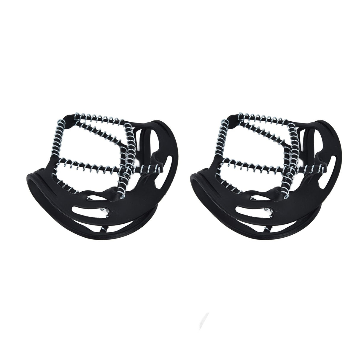 2Pcs Walk Traction Cleats Prevent Slipping High Tension Spring Crampons for Hiking Jogging Hunting