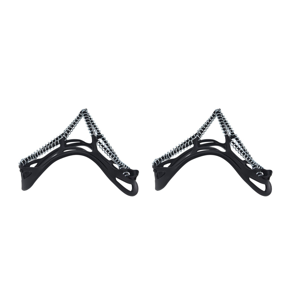 2Pcs Walk Traction Cleats Prevent Slipping High Tension Spring Crampons for Hiking Jogging Hunting