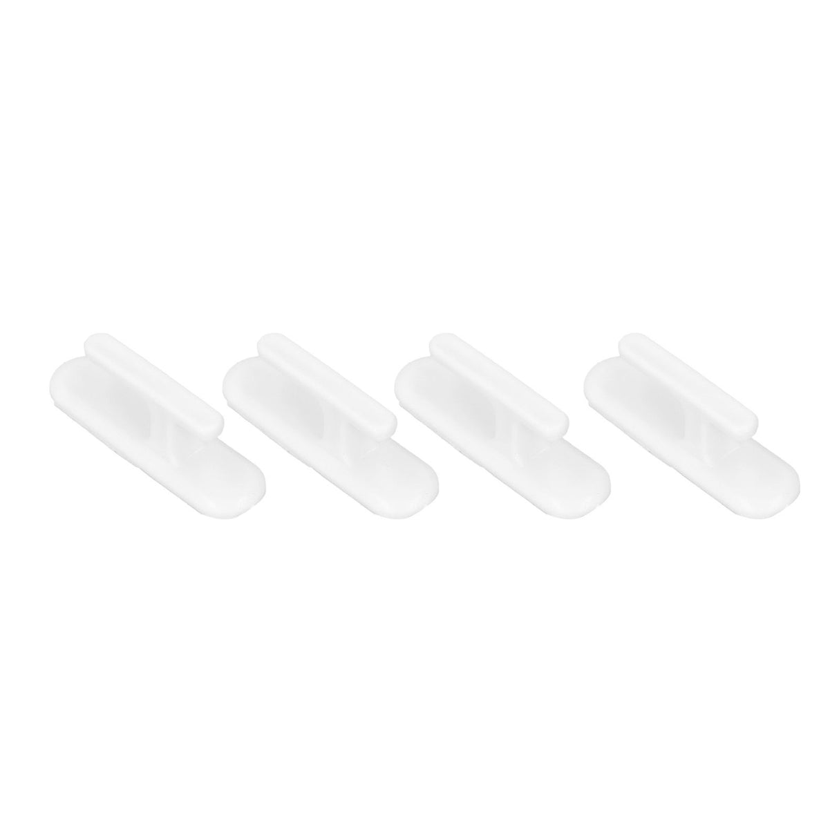8Pcs Wall Self Adhesive Curtain Hooks White Reusable Plastic Curtain Buckles with Wall Hook for Apartment Home Office