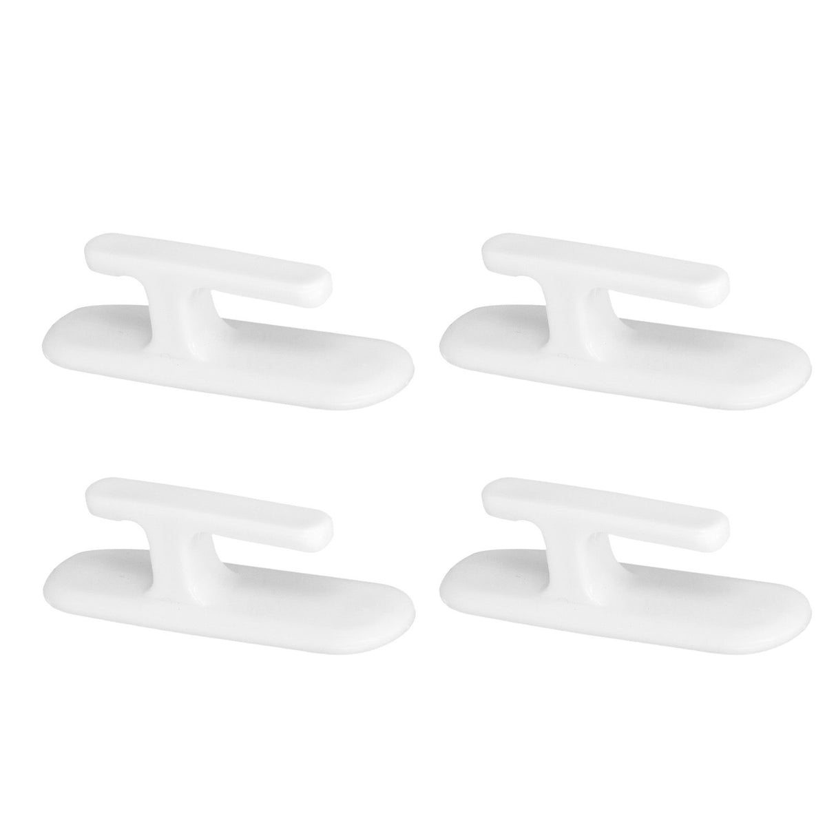8Pcs Wall Self Adhesive Curtain Hooks White Reusable Plastic Curtain Buckles with Wall Hook for Apartment Home Office