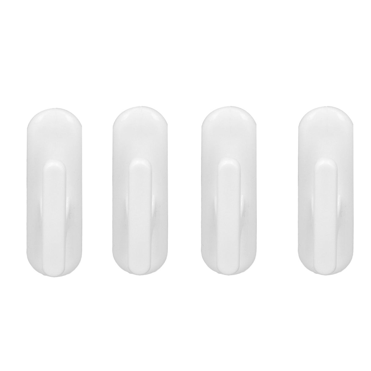 8Pcs Wall Self Adhesive Curtain Hooks White Reusable Plastic Curtain Buckles with Wall Hook for Apartment Home Office