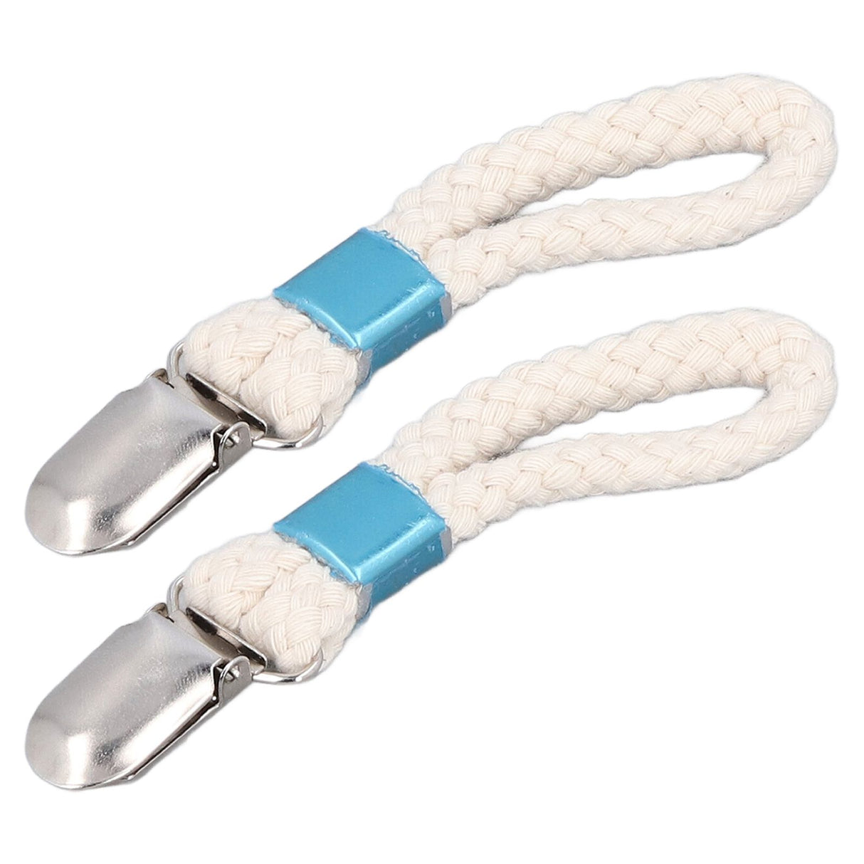 2PCS Cotton Rope Towel Clip Wear Resistant Towel Clips for Home Kitchen Bathroom Cupboards Hanging Towels