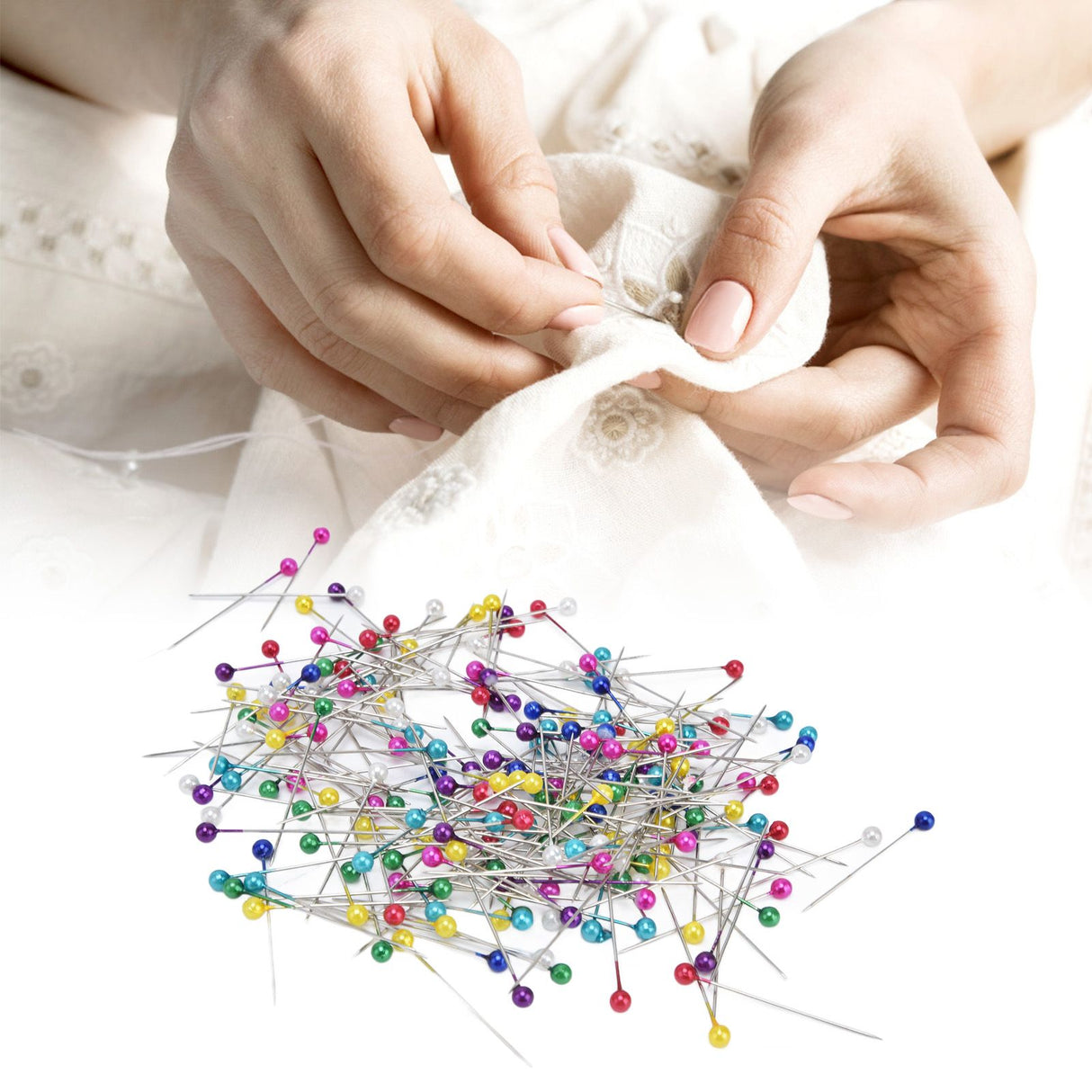 600Pcs Sewing Pins 38mm Long Different Colors Wide Application Durable Straight Pins for Clothing Handiwork