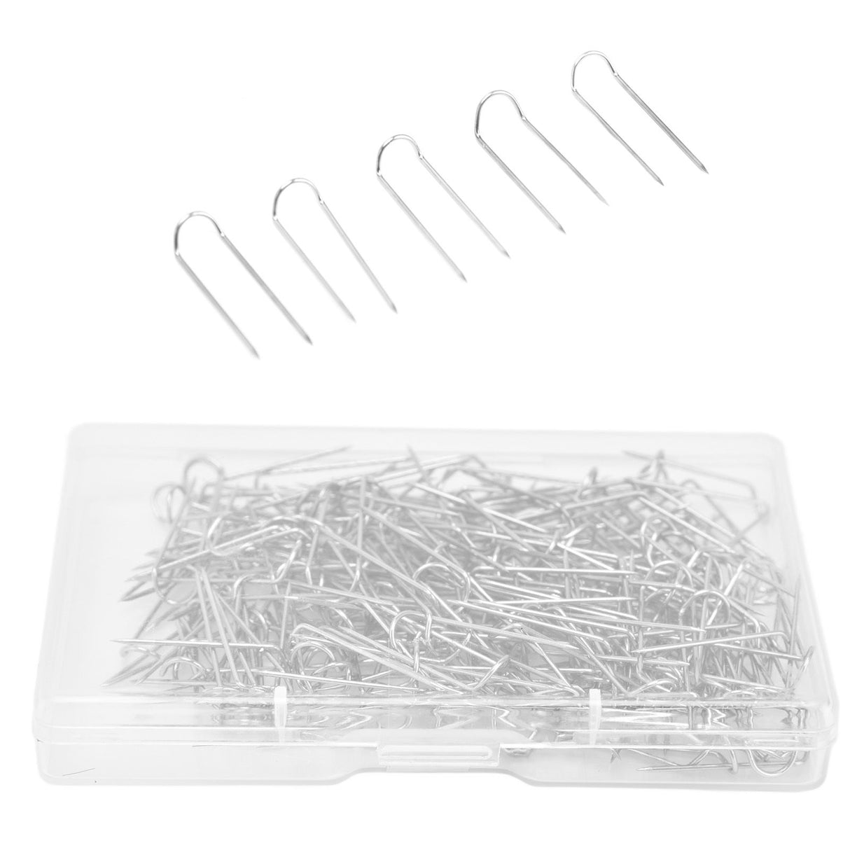 200Pcs Fork Pins U Shaped Stainless Steel Sturdy Durable Wide Application Sewing U Pins23mm 200Pcs/Box