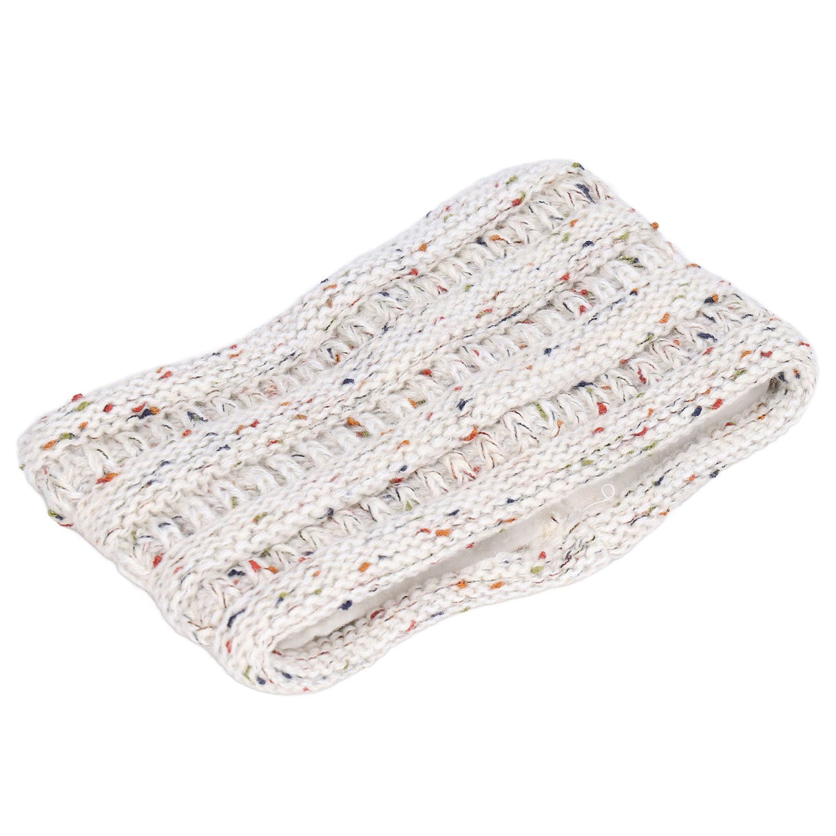 Knit Headband Winter Warm Comfortable Breathable Women Ear Warmer for Shopping Camping RunningWhite Floral Line