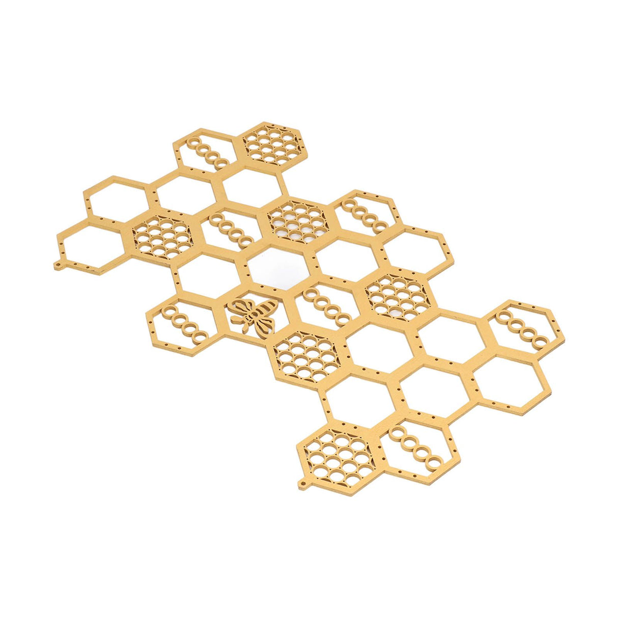 Ear Stud Display Rack Poplar Material Golden Beehive Type Space Saving Durable Earring Jewelry Storage Rack