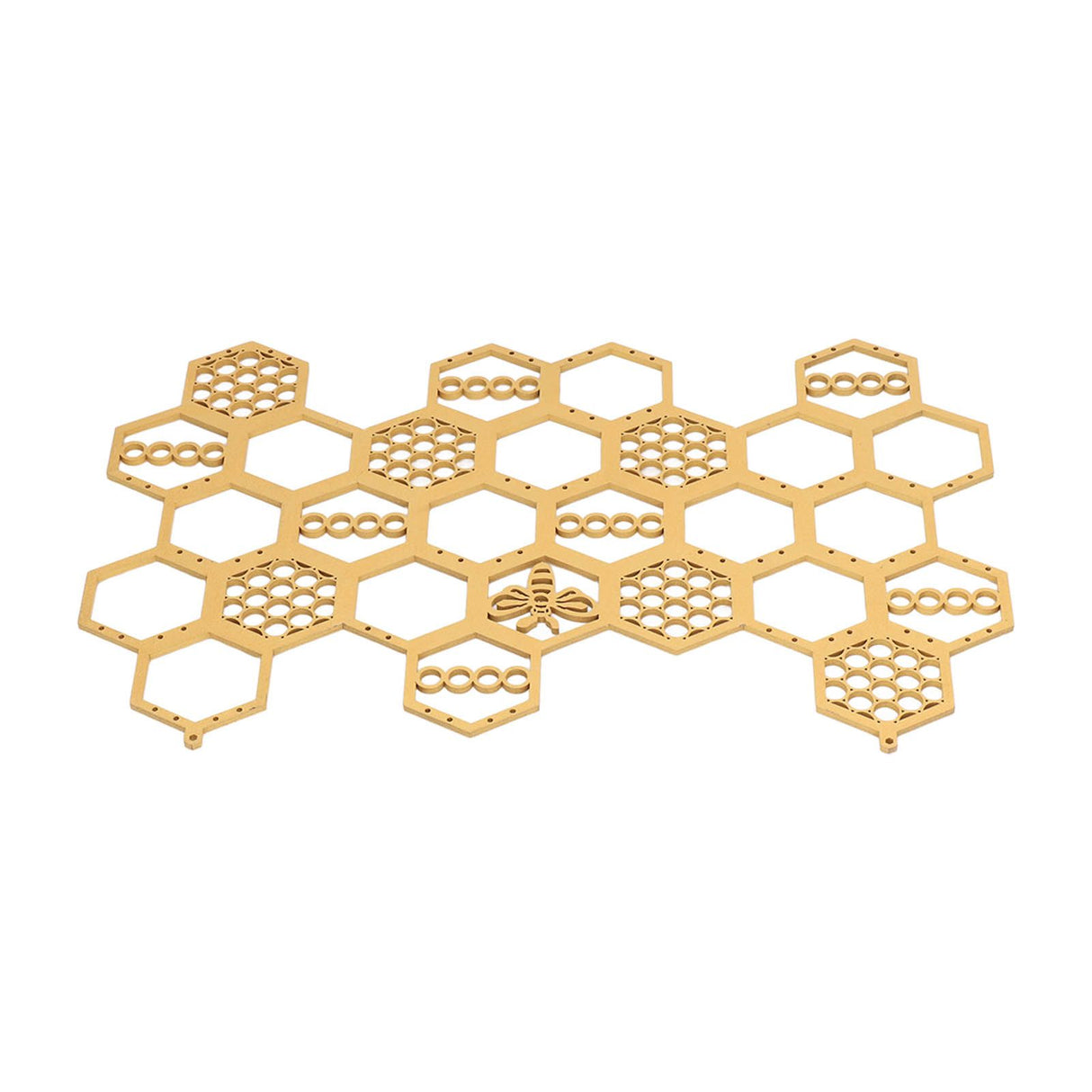 Ear Stud Display Rack Poplar Material Golden Beehive Type Space Saving Durable Earring Jewelry Storage Rack