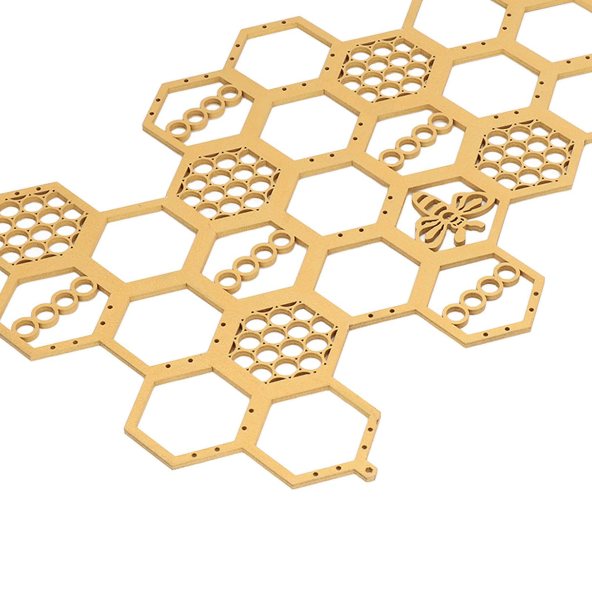 Ear Stud Display Rack Poplar Material Golden Beehive Type Space Saving Durable Earring Jewelry Storage Rack