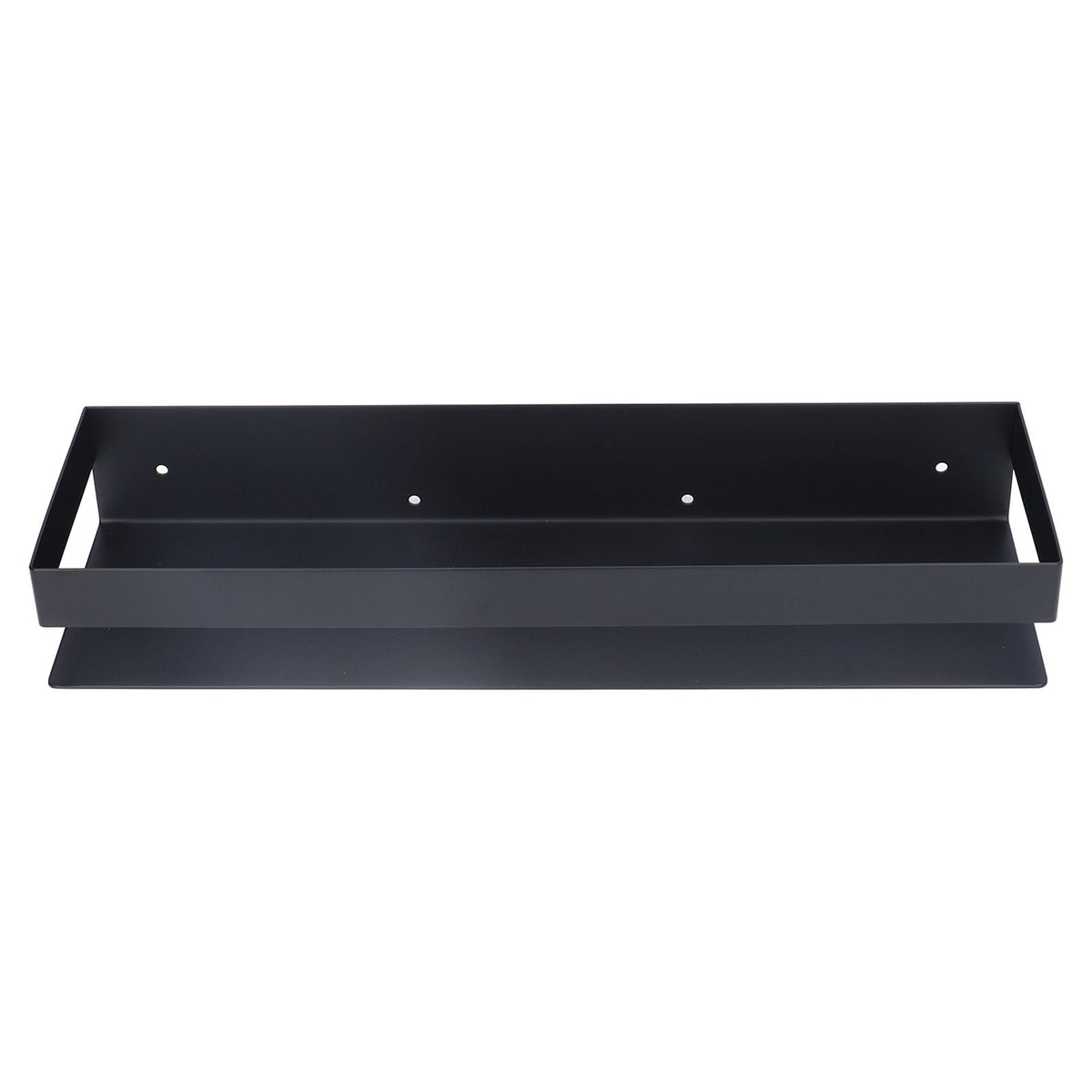 40cm Bathroom Wall Shelf Modern Simple Preservative Stainless Steel Waterproof Shelf for Kitchen Bedroom Matte Black