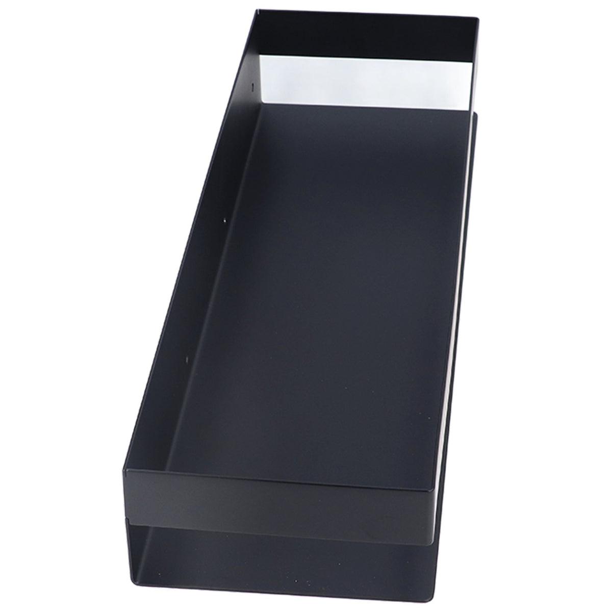 40cm Bathroom Wall Shelf Modern Simple Preservative Stainless Steel Waterproof Shelf for Kitchen Bedroom Matte Black