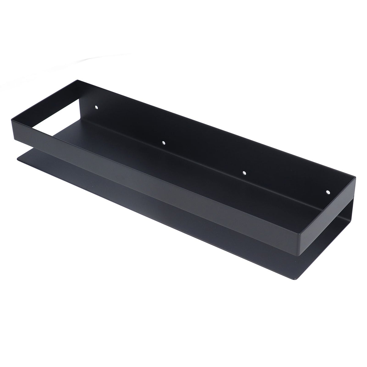 40cm Bathroom Wall Shelf Modern Simple Preservative Stainless Steel Waterproof Shelf for Kitchen Bedroom Matte Black