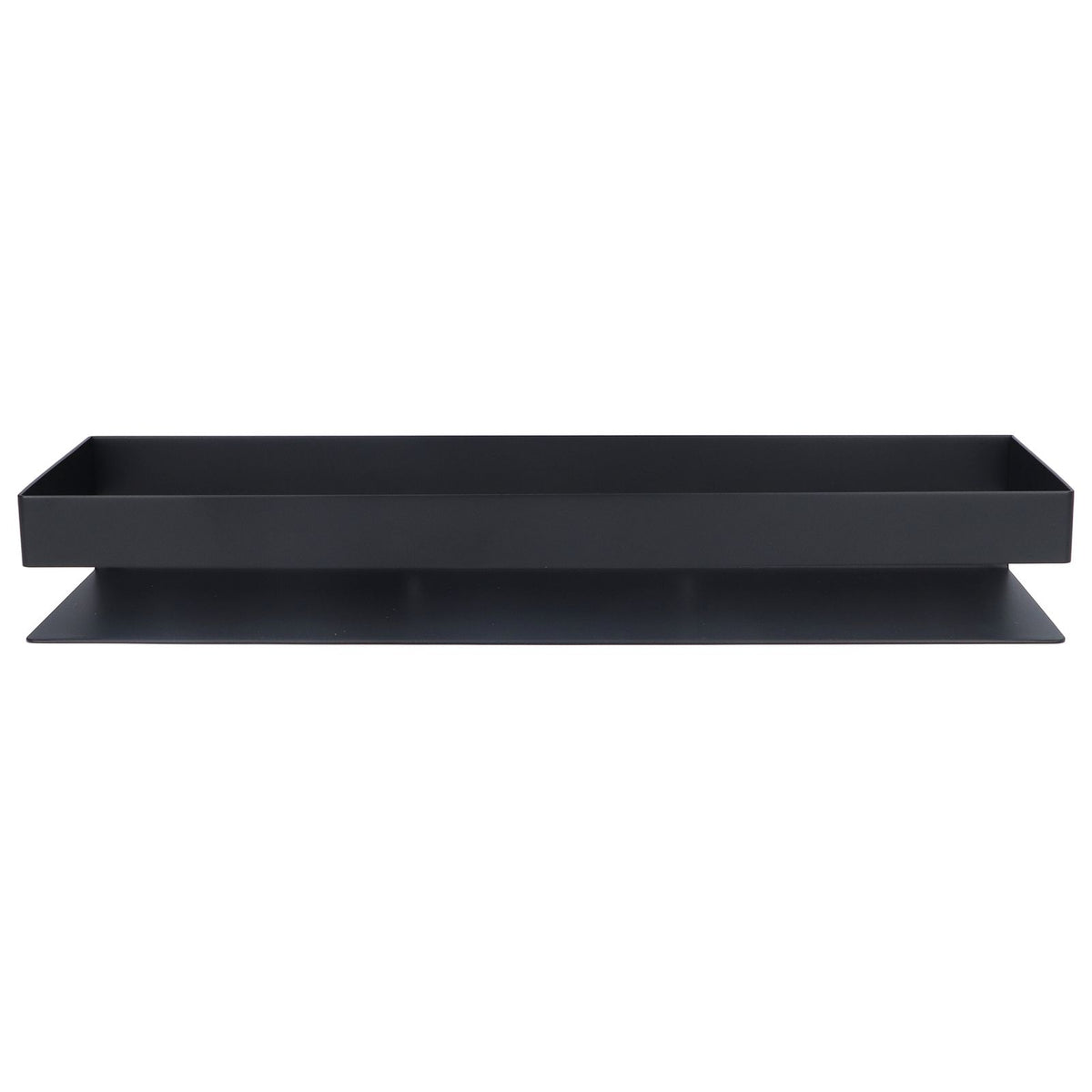40cm Bathroom Wall Shelf Modern Simple Preservative Stainless Steel Waterproof Shelf for Kitchen Bedroom Matte Black