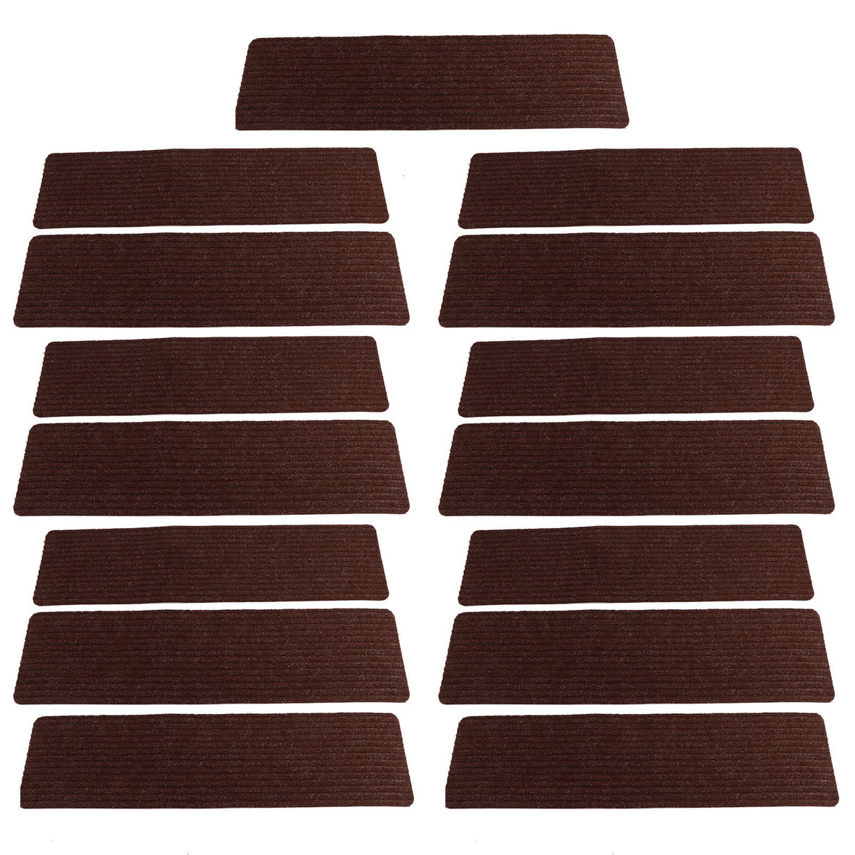 15Pcs Stair Treads 8x30in Anti Skid Polyester Fiber High Safety Easy Installation Durable Low Noise Stair Treads Carpet