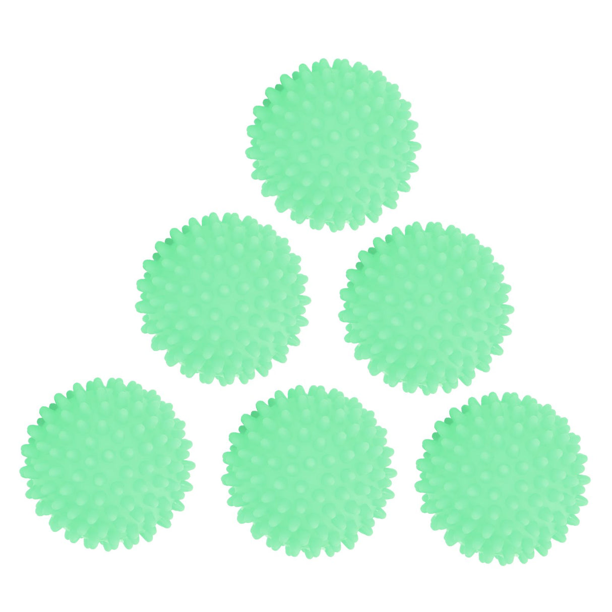 6Pcs Laundry Ball Non Toxic PVC Safe Reusable Household Supplies for Washing Machine WasherGreen