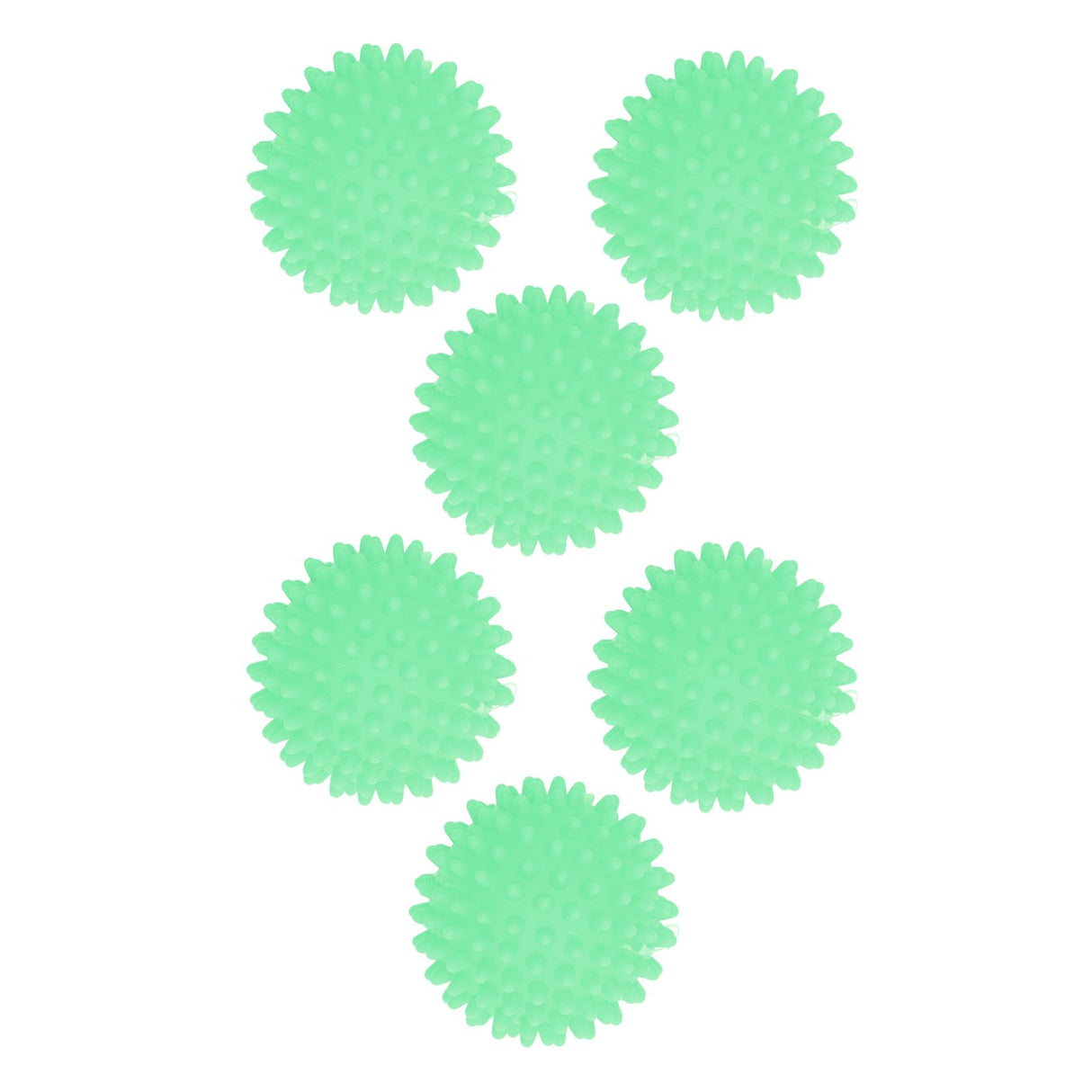 6Pcs Laundry Ball Non Toxic PVC Safe Reusable Household Supplies for Washing Machine WasherGreen