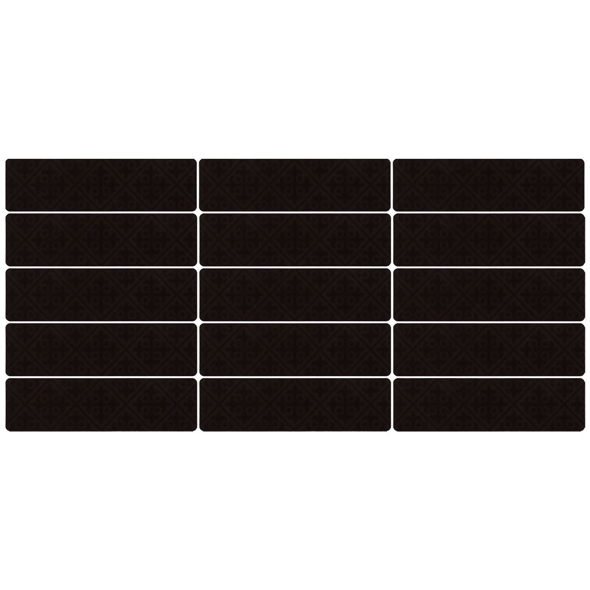 15 Pcs Stair Treads Non Slip Soft Dirt Resistant European Style Pattern Stair Tread Mat CarpetBrown European Embossing