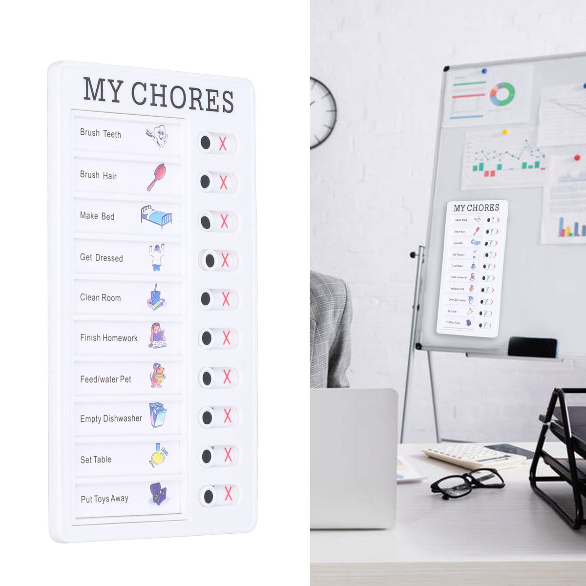 Chore Chart Memo Boards Portable Detachable Message Board Feel Comfortable PVC Kids Chore Chart for Kids Learn PlanningMY CHORES