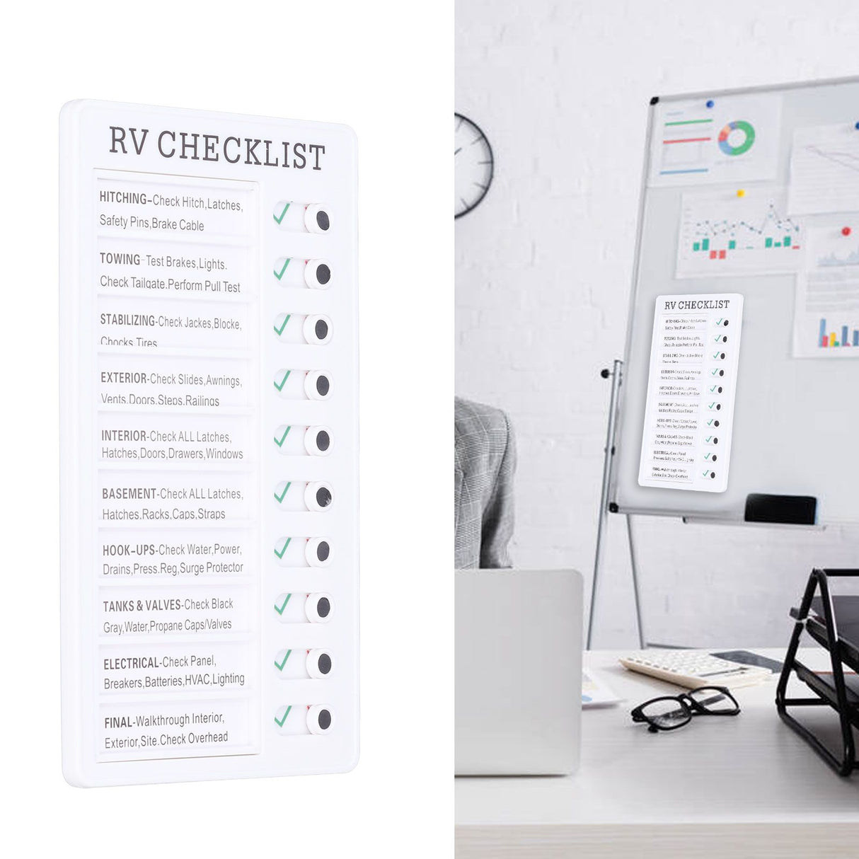 Chore Chart Memo Boards Portable Detachable Message Board Feel Comfortable PVC Kids Chore Chart for Kids Learn PlanningRV CHECKLIST