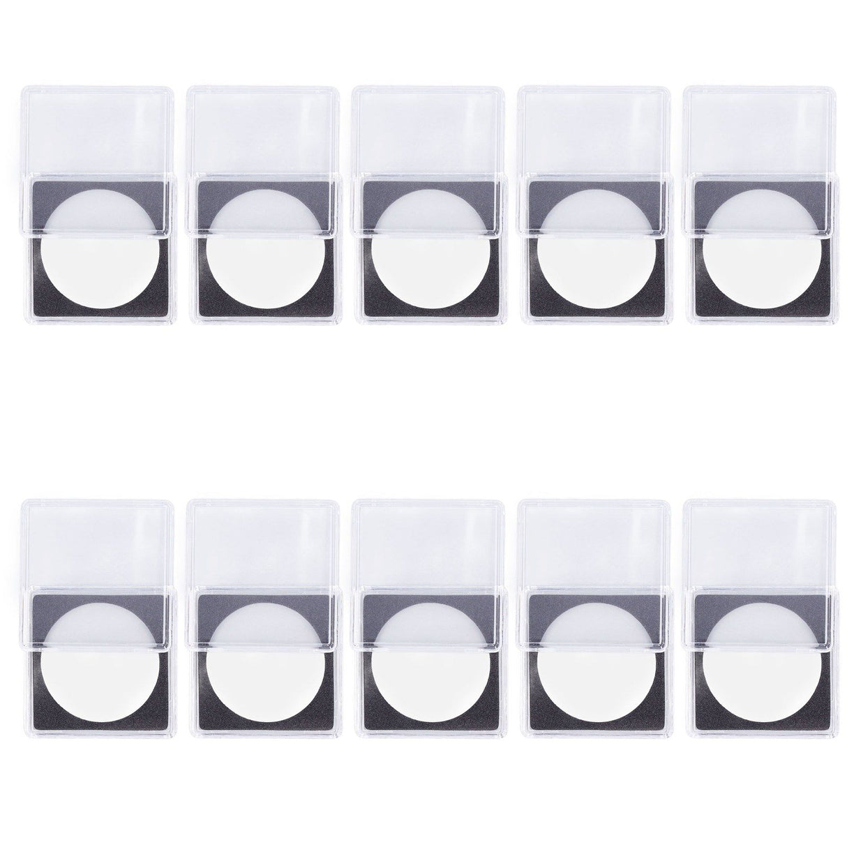 10PCS Coin Holder High Transparency Wear Resistant Environmental Acrylic Quadrate Coin Case for Coin Collection