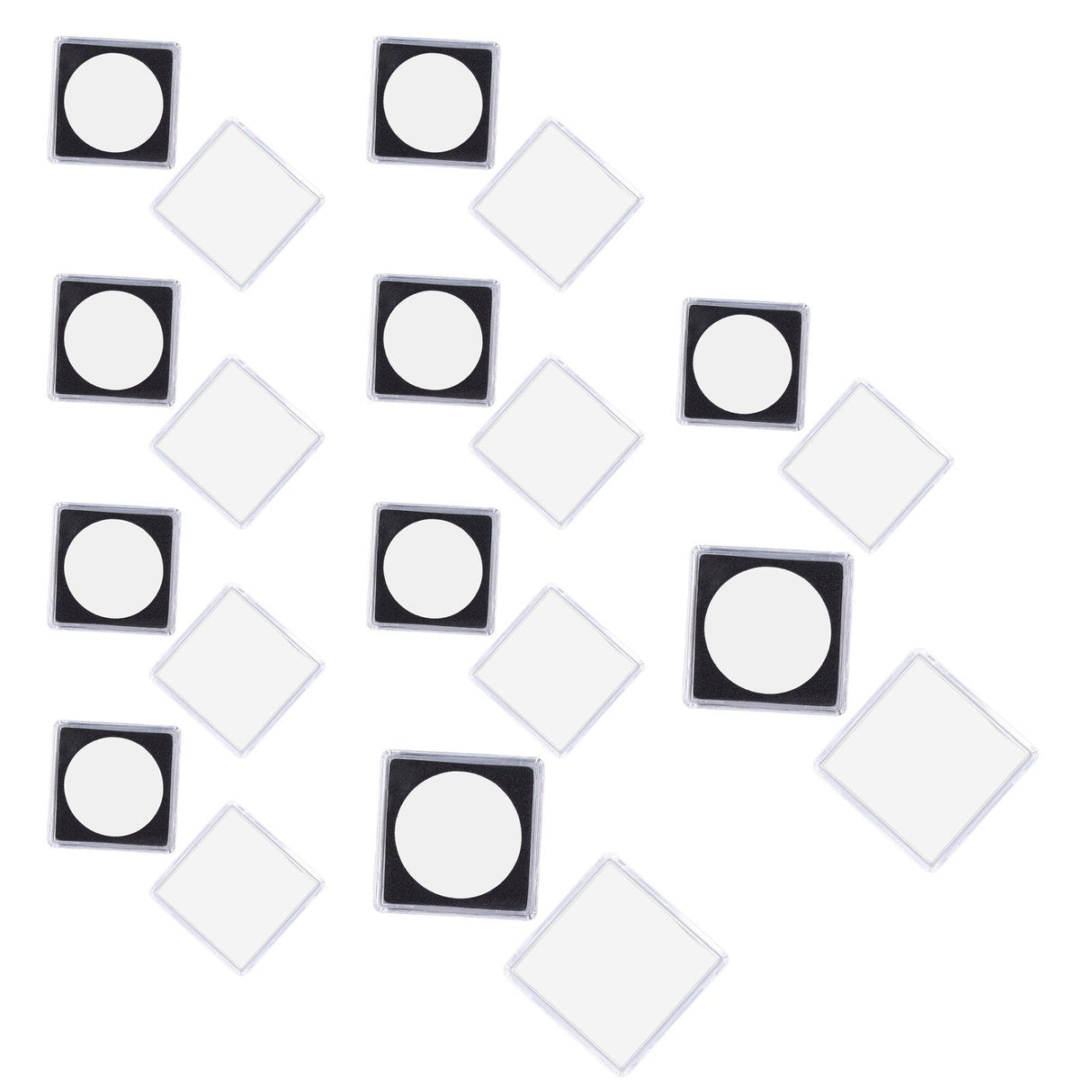 10PCS Coin Holder High Transparency Wear Resistant Environmental Acrylic Quadrate Coin Case for Coin Collection