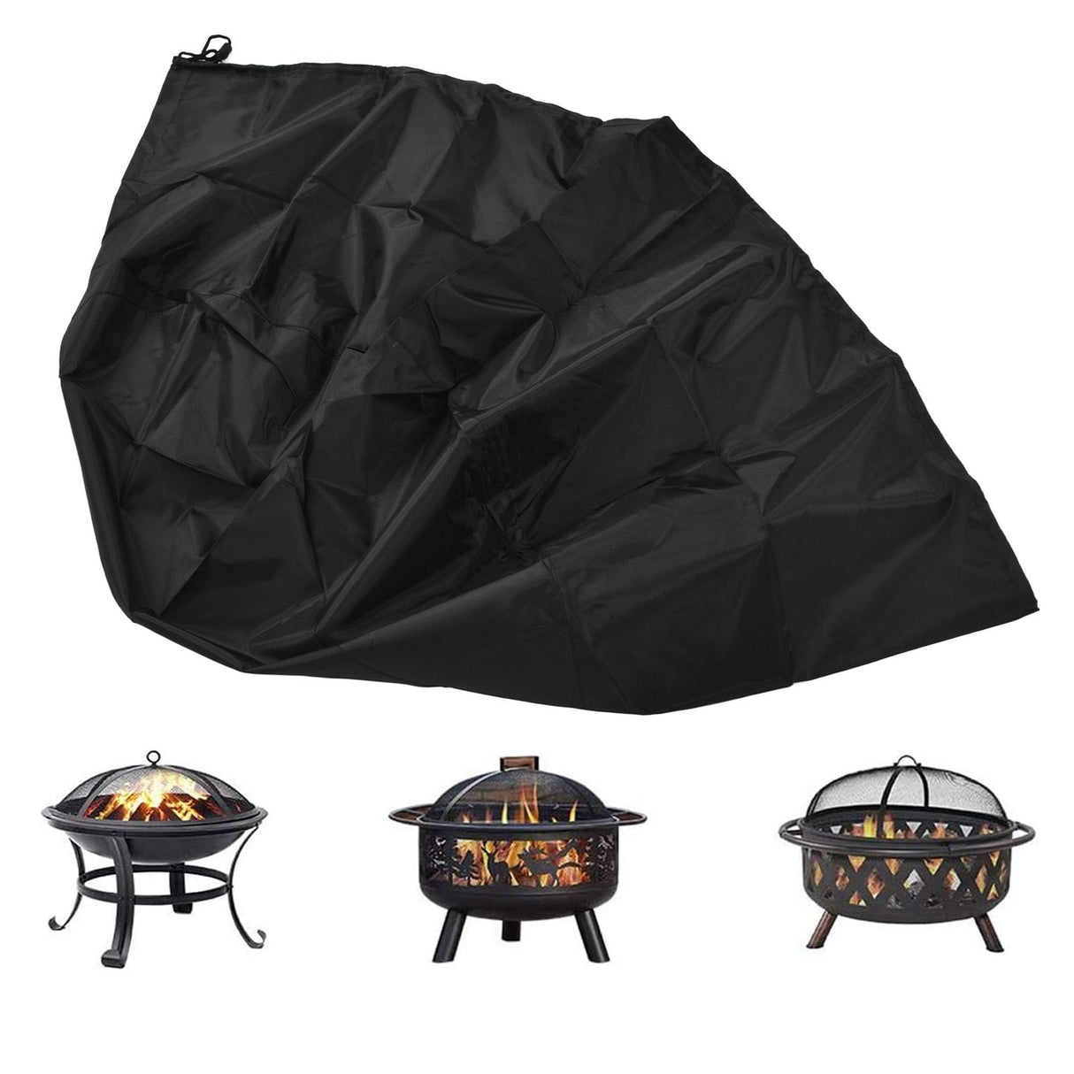 85x40cm Outdoor Patio Fire Pit Cover Home Waterproof UV Resistant Patio Fireplace Cover