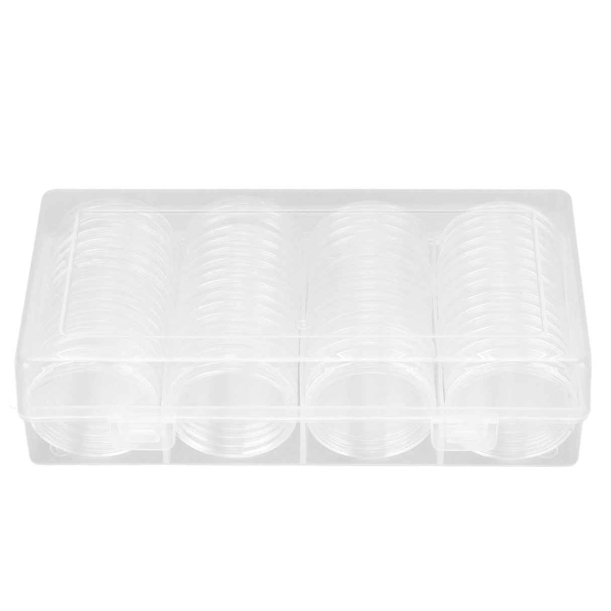 Clear Coin Storage Box 60 Pieces 41mm Coin Capsules Coin Collection Container Box for Coin Collector