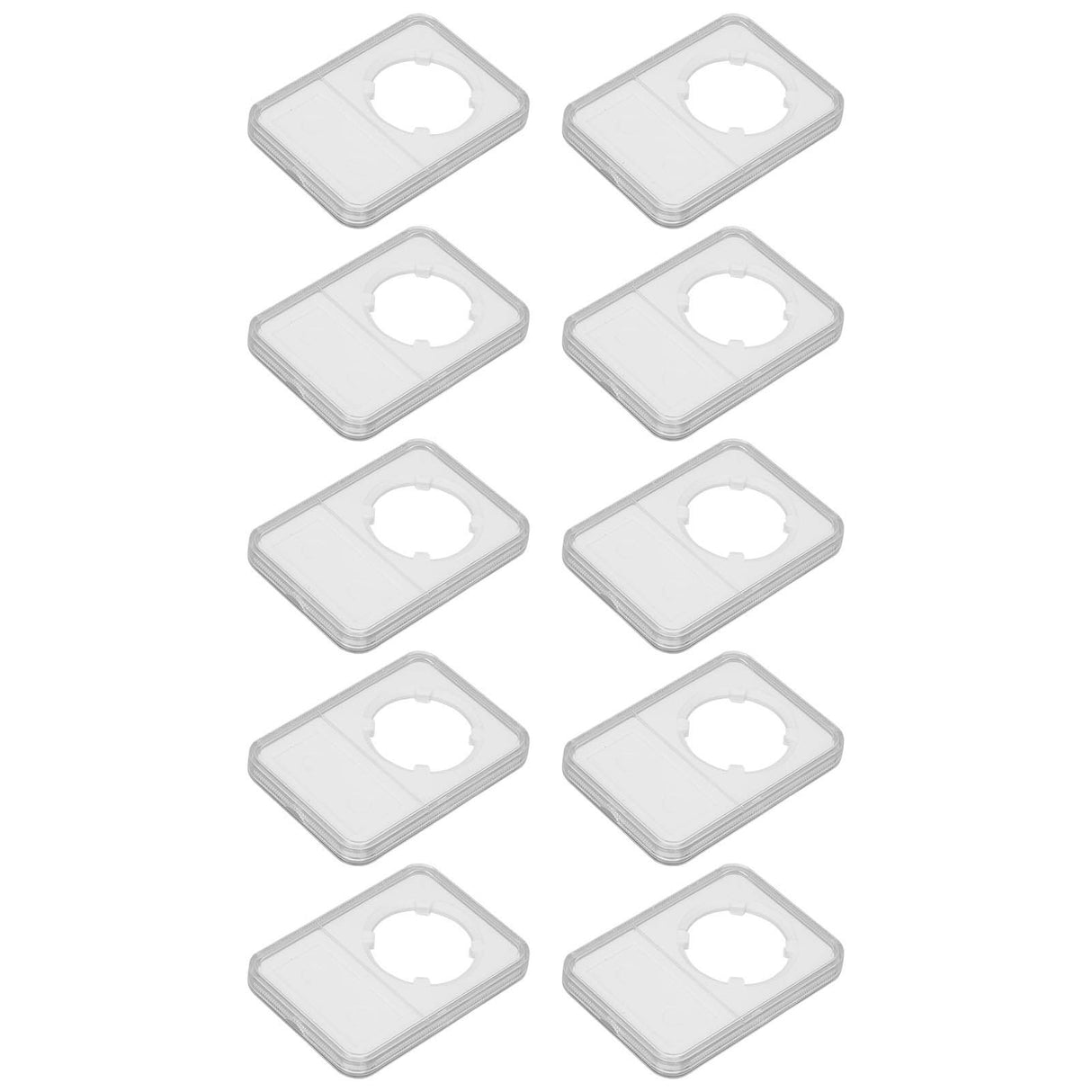 10PCS Coin Holder Transparent Design Wear Resistant Environmental Coin Protective Box for Coin Collection