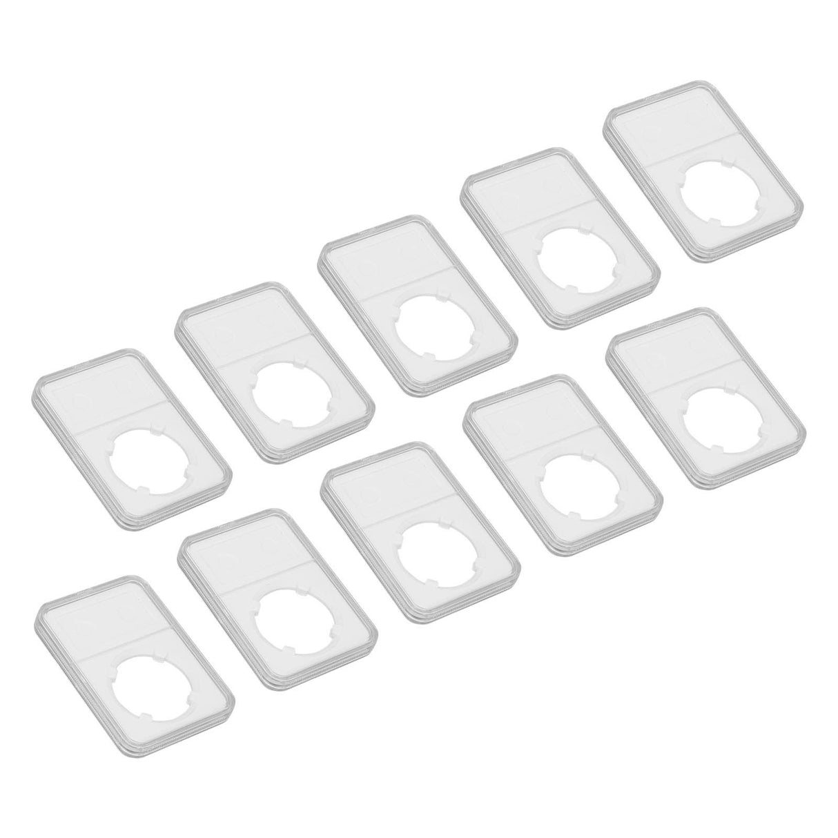 10PCS Coin Holder Transparent Design Wear Resistant Environmental Coin Protective Box for Coin Collection