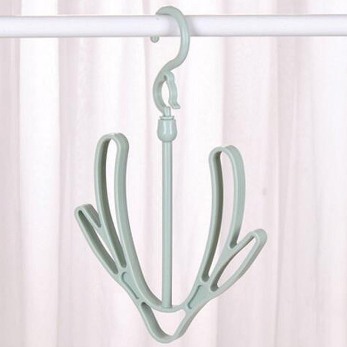 Shoes Drying Rack PP 360° Rotatable Windproof Connectable Shoes Storage Hanger for Scarves HatsGreen