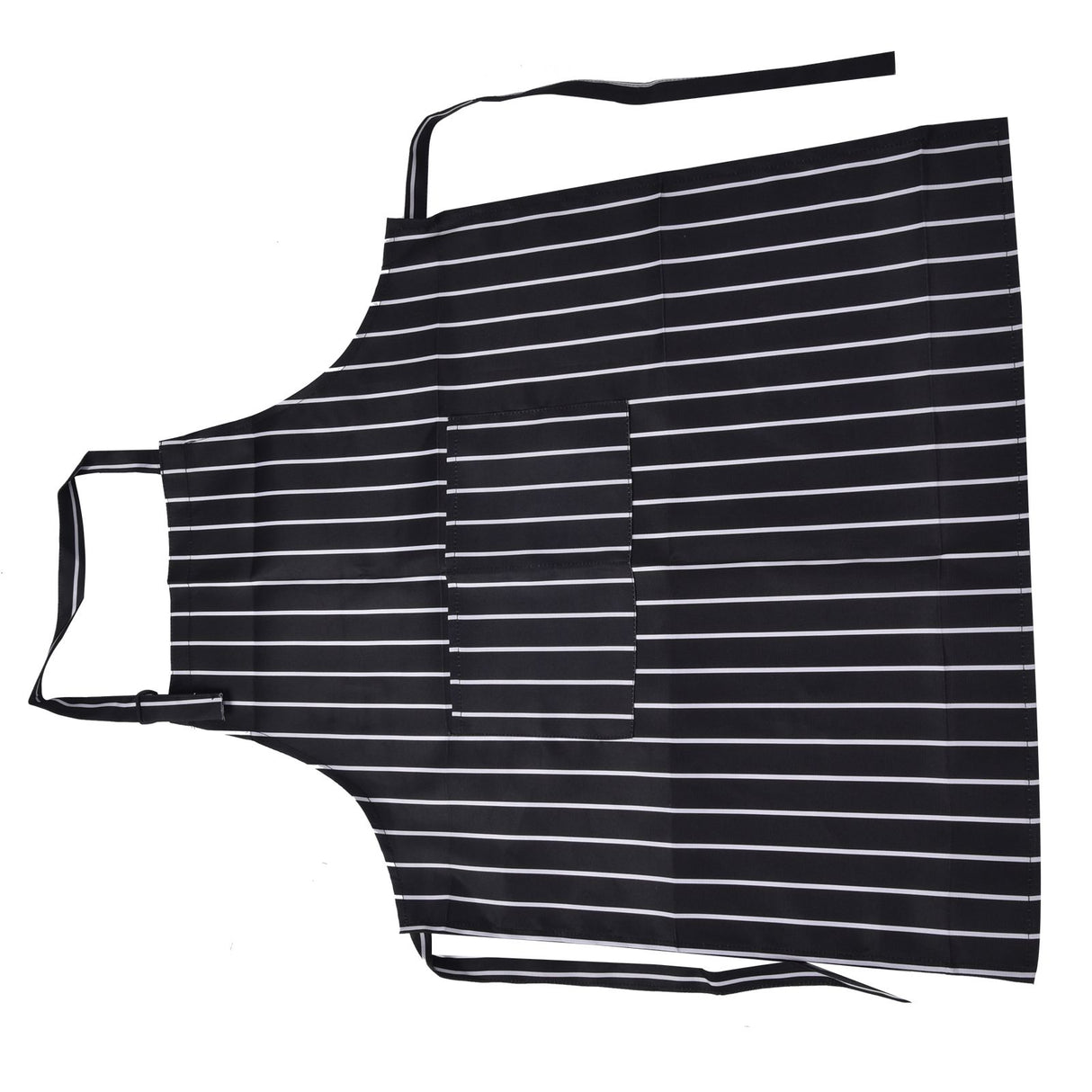 Bib Apron Waterproof Adjustable Kitchen Cooking Aprons with Dual Pockets for Kitchens Restaurants BakersBlack and White Bars