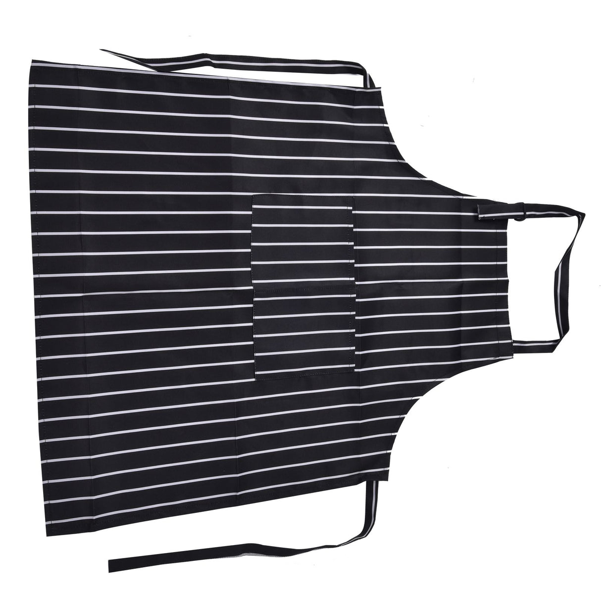 Bib Apron Waterproof Adjustable Kitchen Cooking Aprons with Dual Pockets for Kitchens Restaurants BakersBlack and White Bars