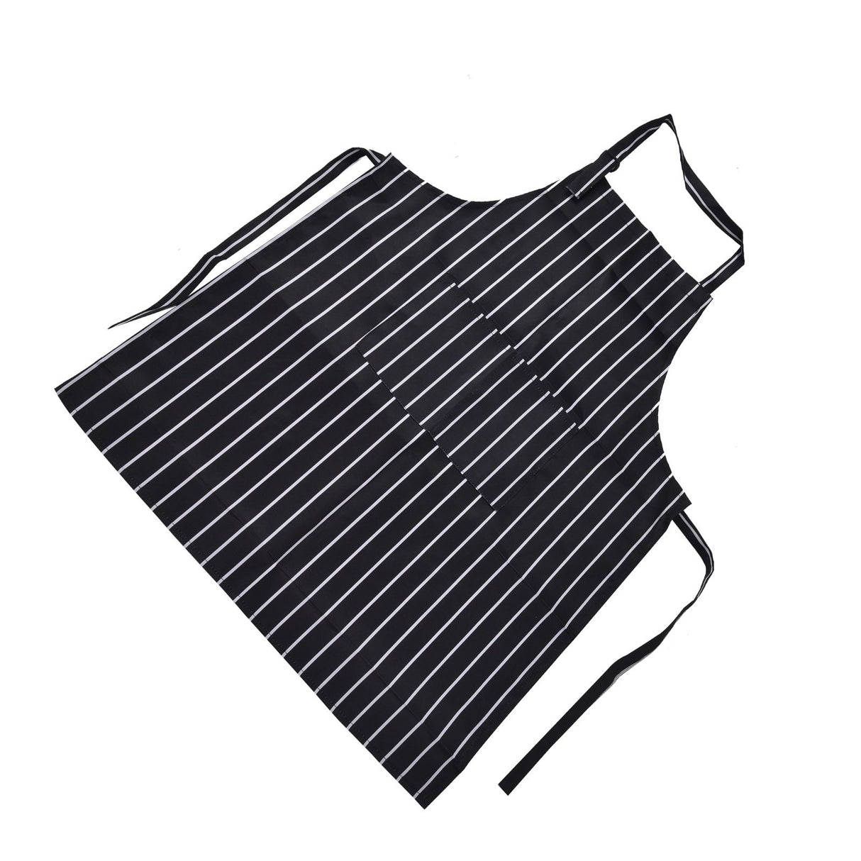 Bib Apron Waterproof Adjustable Kitchen Cooking Aprons with Dual Pockets for Kitchens Restaurants BakersBlack and White Bars
