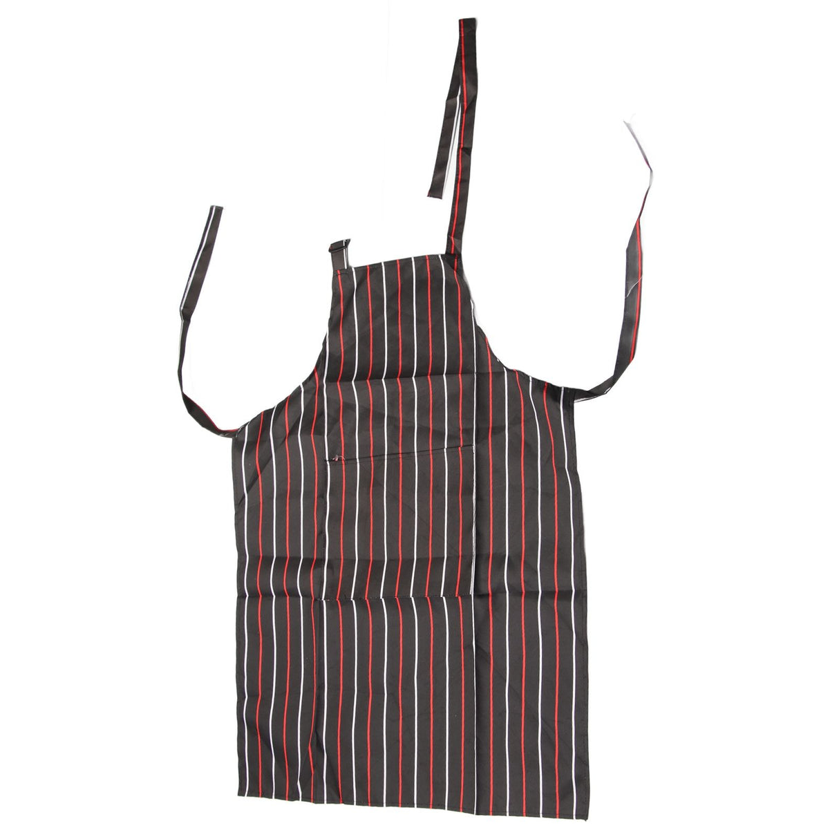 Bib Apron Waterproof Adjustable Kitchen Cooking Aprons with Dual Pockets for Kitchens Restaurants BakersRed and White Bars