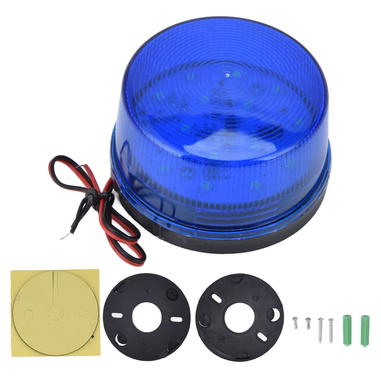 LED Car Strobe Light DC12V 5W 15 LEDs Multipurpose LED Traffic Warning Light for Cars Trucks BusesBlue
