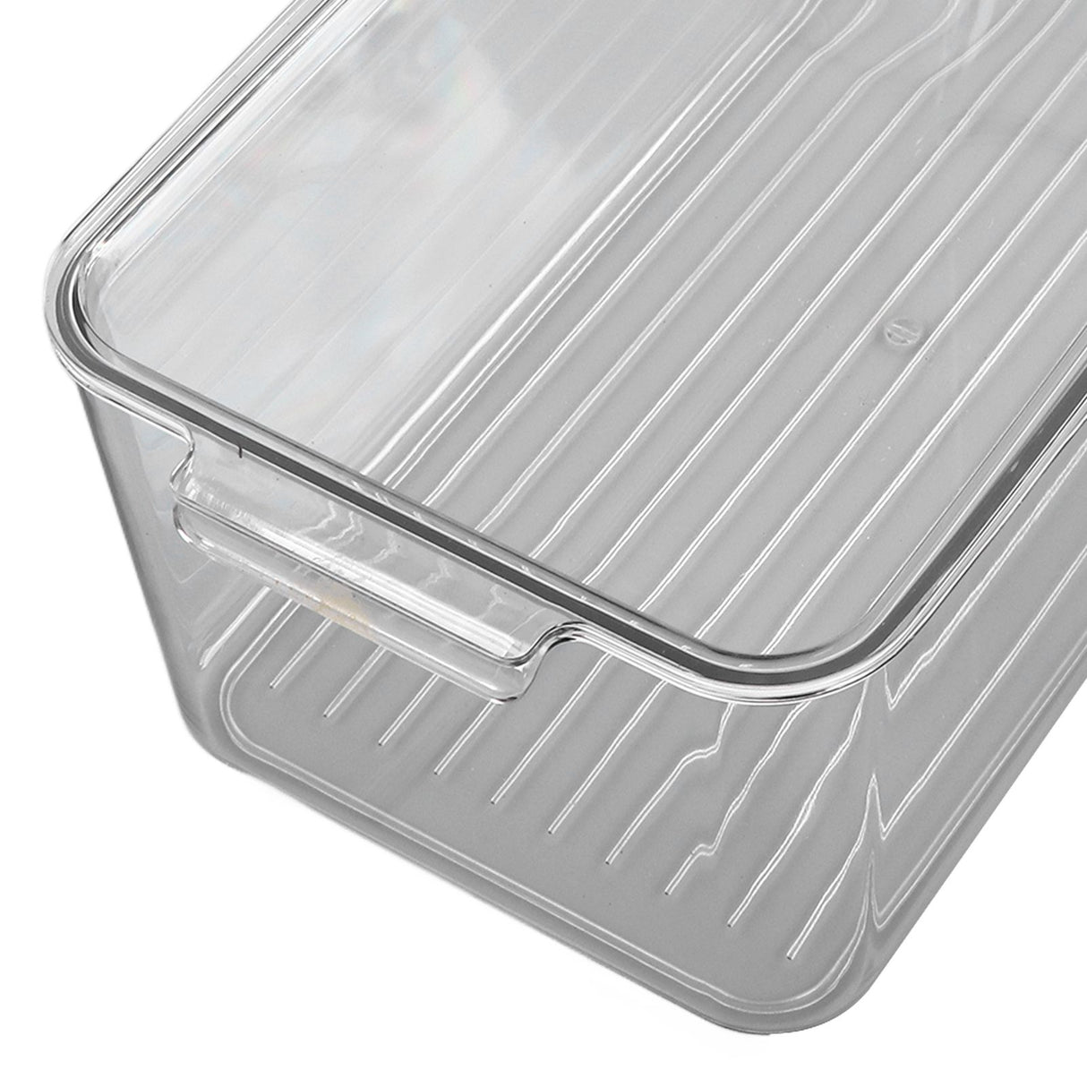 Plastic Storage Box Stackable Refrigerator Kitchen Clear Plastic Fruit Vegetable Preservation Storage BoxHigh