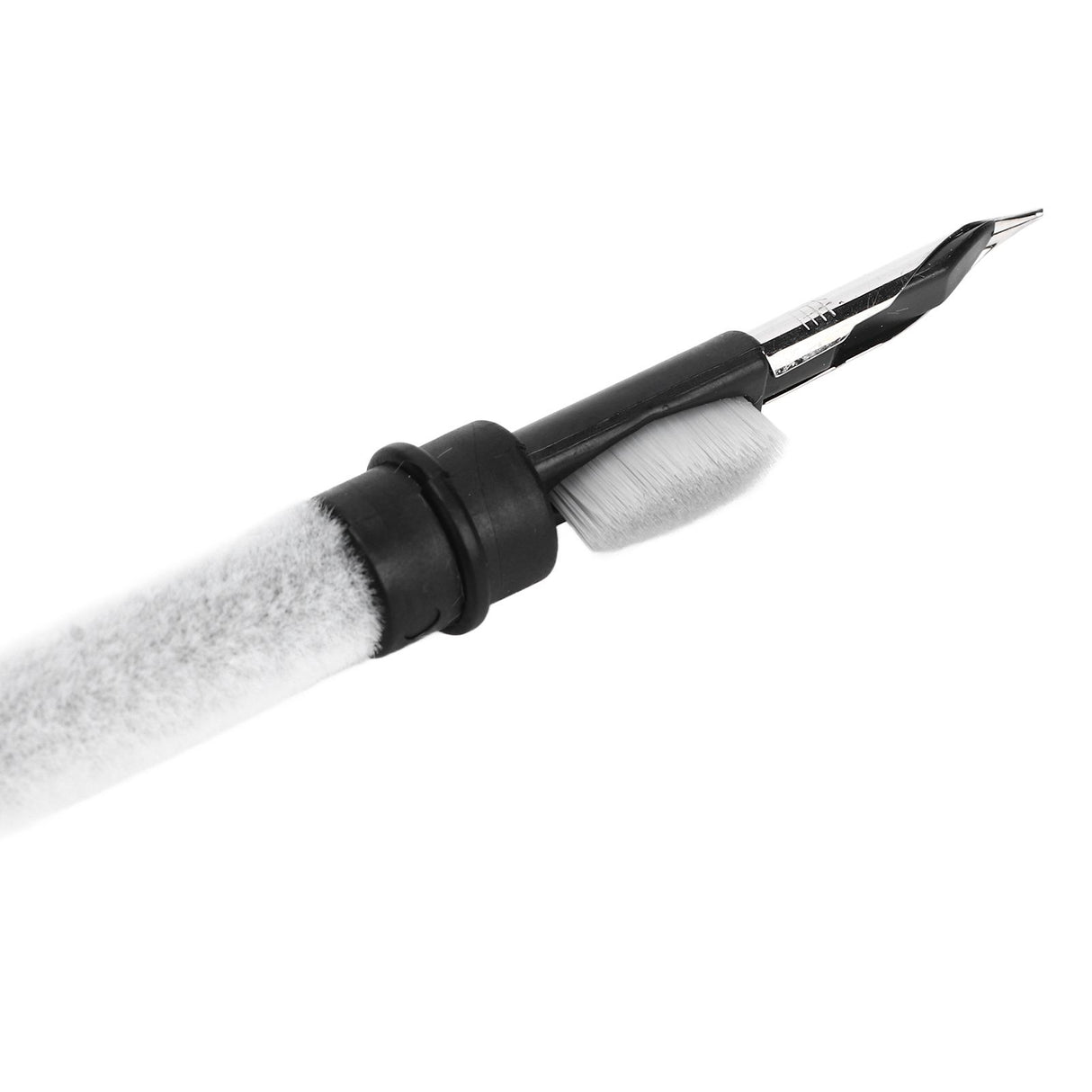 Keyboard Brush Separate Double Head Design 5 in 1 Multifunction 3 Row Design Plastic Cleaning Brush Pen for HeadphonesBlack Red